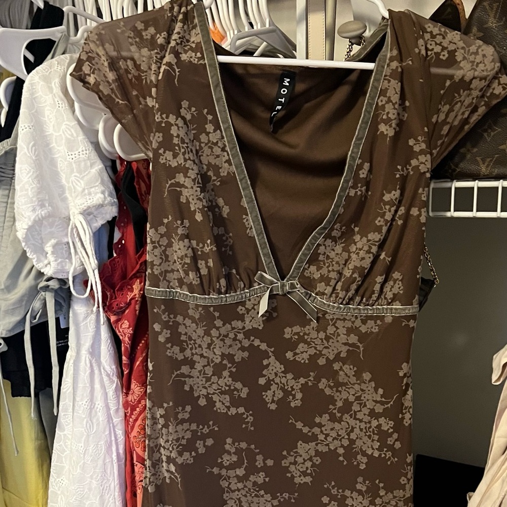 Motel Rocks Chocolate Brown Dress
